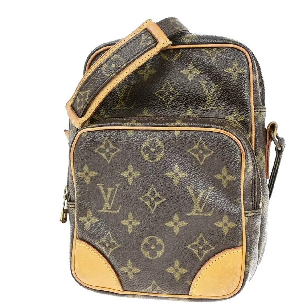 Auth LOUIS VUITTON Amazon Crossbody Shoulder Bag Monogram Leather BN